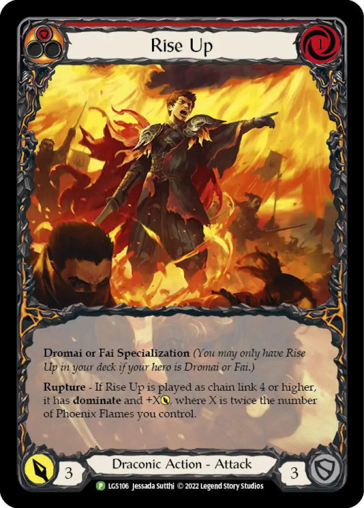 Rise Up [LGS106] (Promo) Rainbow Foil - Flesh And Blood Single