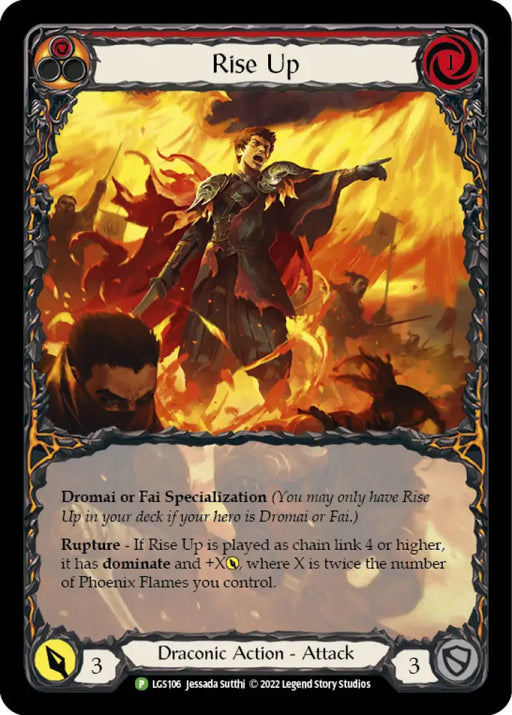Rise Up [LGS106] (Promo) Rainbow Foil - Flesh And Blood Single