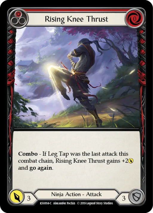 Rising Knee Thrust (Red) [KSU014-C] (Katsu Hero Deck) 1st Edition Normal - Flesh And Blood Single