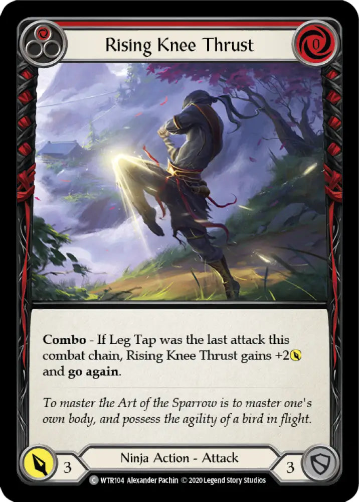 Rising Knee Thrust (Red) [Welcome to Rathe Unlimited] Unlimited Rainbow Foil - Flesh And Blood Single