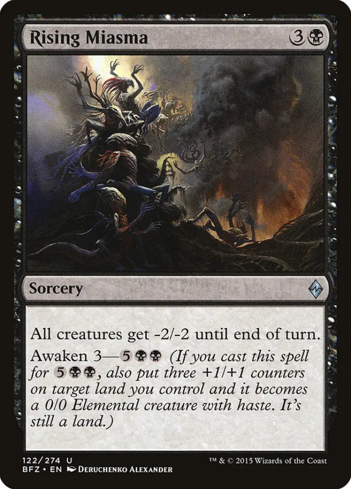 Rising Miasma [Battle for Zendikar] - MTG Single