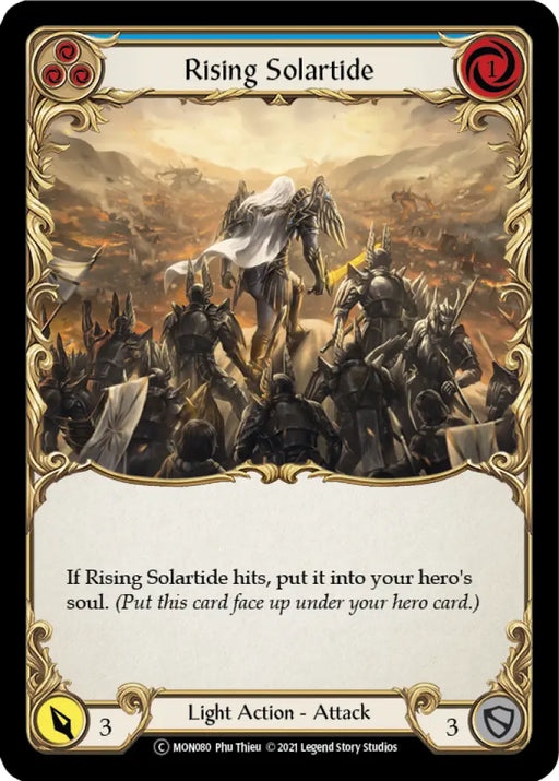 Rising Solartide (Blue) [Monarch Unlimited] Unlimited Rainbow Foil - Flesh And Blood Single