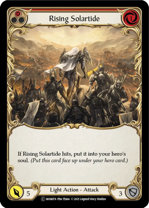 Rising Solartide (Red) [Monarch Unlimited] Unlimited Rainbow Foil - Flesh And Blood Single