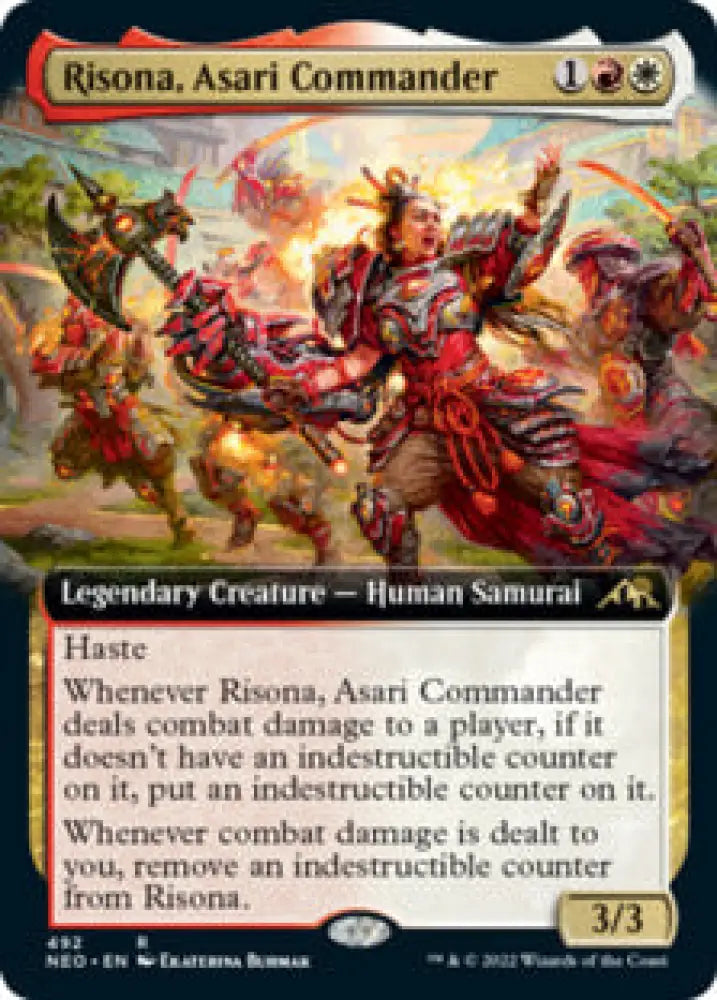 Risona Asari Commander (Extended Art) [Kamigawa: Neon Dynasty] - MTG Single