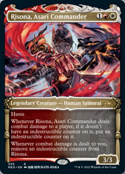 Risona Asari Commander (Showcase Samurai) [Kamigawa: Neon Dynasty] - MTG Single