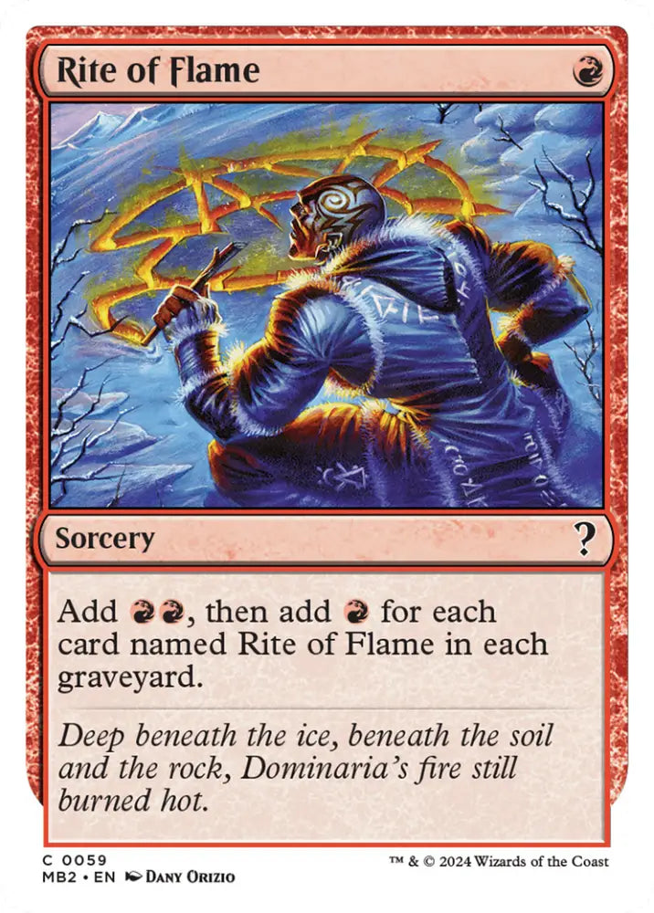 Rite of Flame (White Border) [Mystery Booster 2] - MTG Single