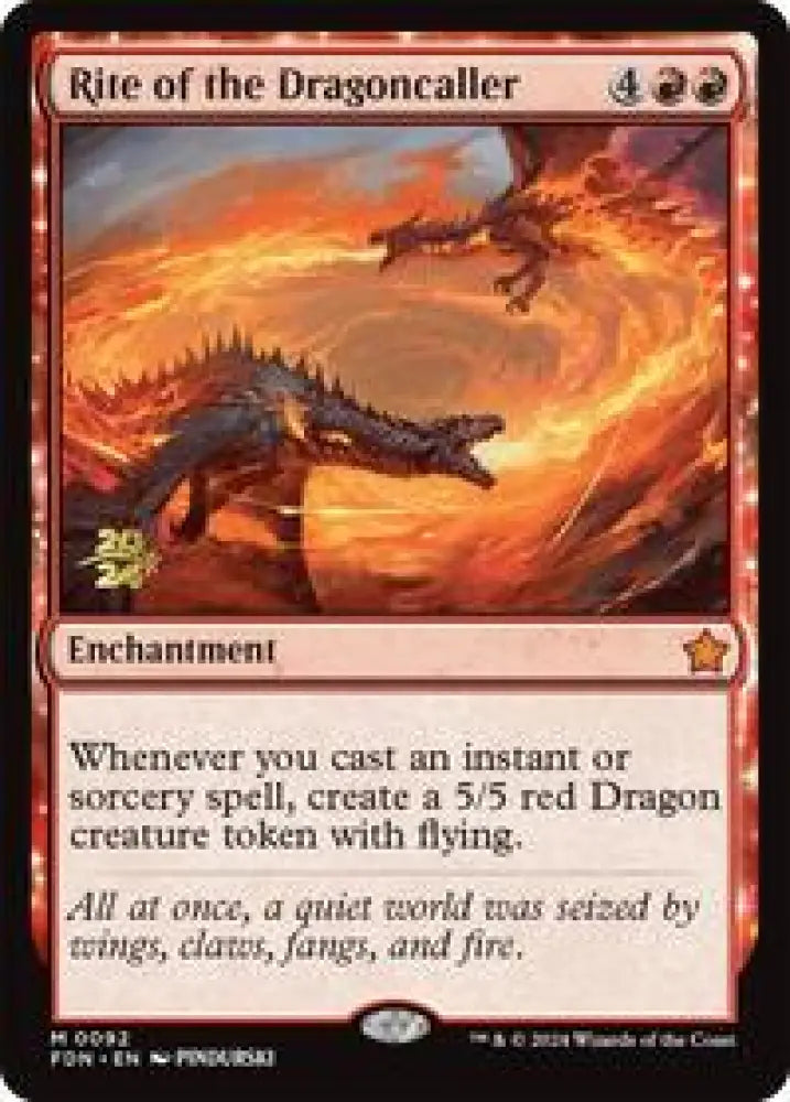 Rite of the Dragoncaller (92) [Prerelease Cards]