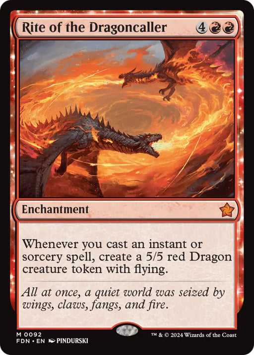 Rite of the Dragoncaller [Foundations] - MTG Single