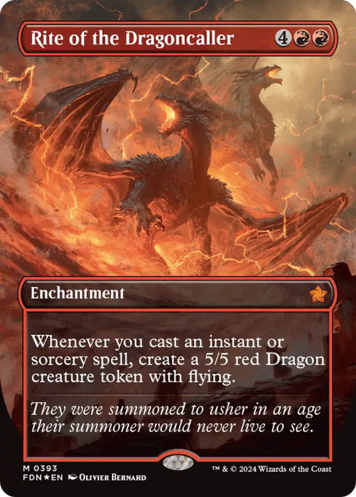 Rite of the Dragoncaller (Mana Foil) [Foundations] - MTG Single