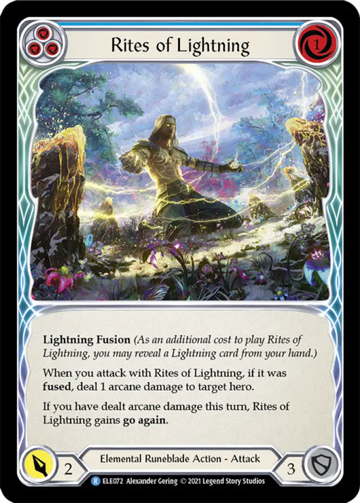 Rites of Lightning (Blue) [Tales of Aria 1st Edition] 1st Edition Normal - Flesh And Blood Single