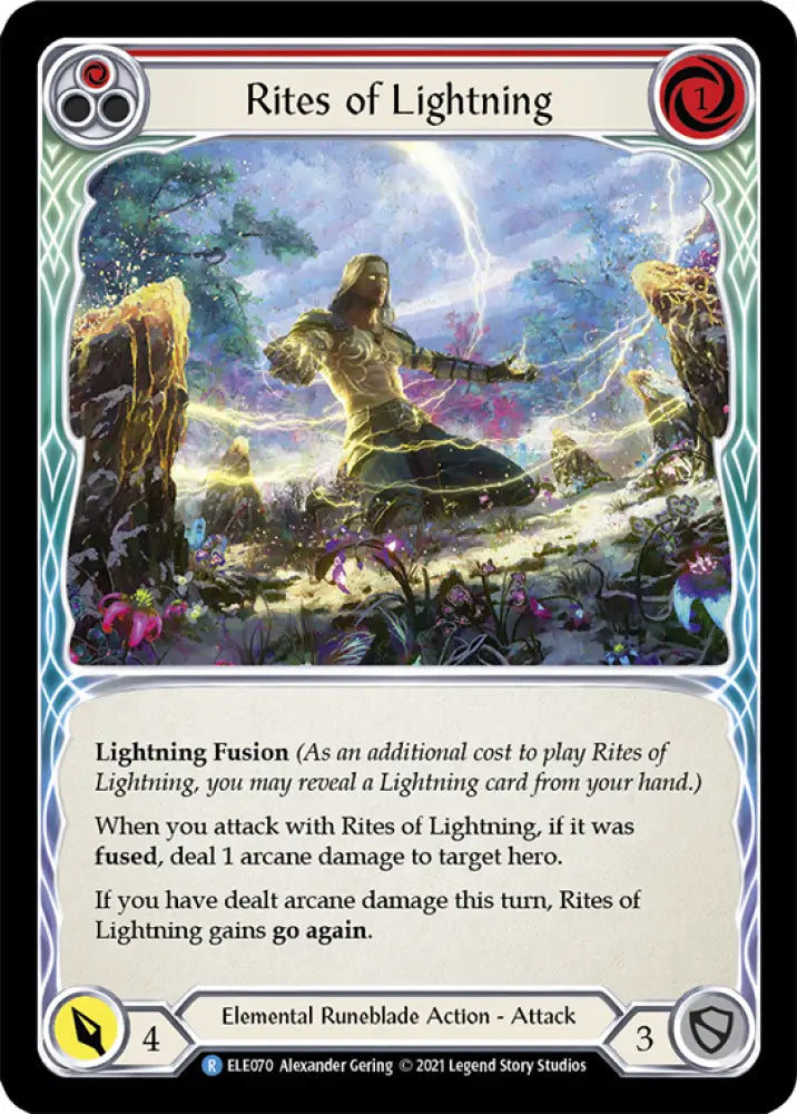 Rites of Lightning (Red) [Tales of Aria 1st Edition] 1st Edition Normal - Flesh And Blood Single