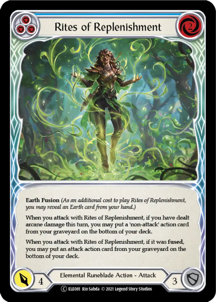 Rites of Replenishment (Blue) [Tales of Aria Unlimited] Unlimited Normal - Flesh And Blood Single
