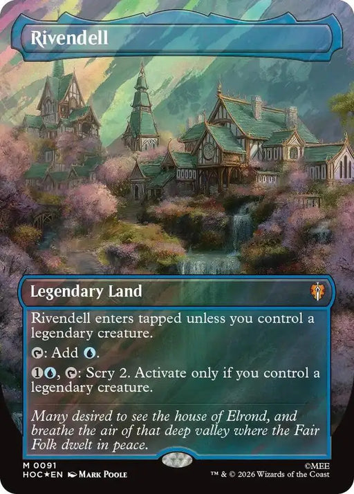 Rivendell (Borderless) (Surge Foil) (91) [The Hobbit: Eternal-Legal]