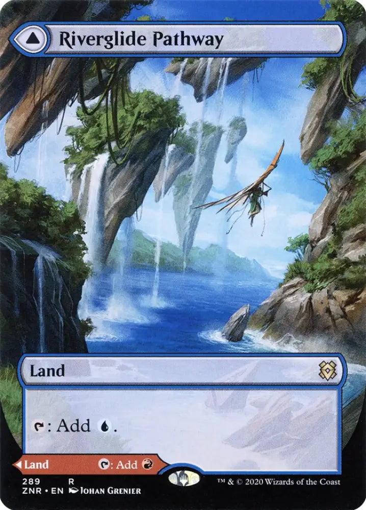 Riverglide Pathway // Lavaglide Pathway (Borderless Alternate Art) [Zendikar Rising] - MTG Single