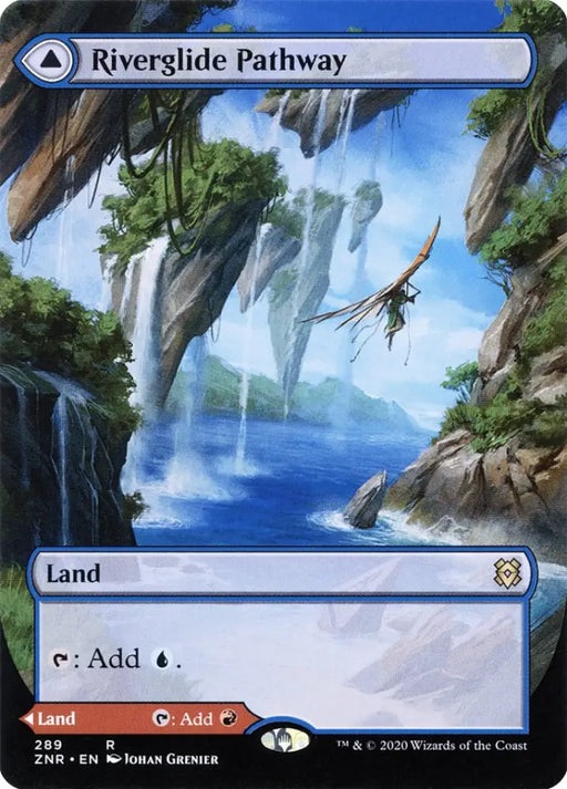 Riverglide Pathway // Lavaglide Pathway (Borderless Alternate Art) [Zendikar Rising] - MTG Single