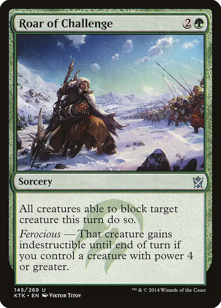 Roar of Challenge [Khans of Tarkir] - MTG Single