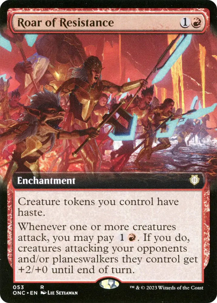 Roar of Resistance (Extended Art) [Phyrexia: All Will Be One Commander] - MTG Single