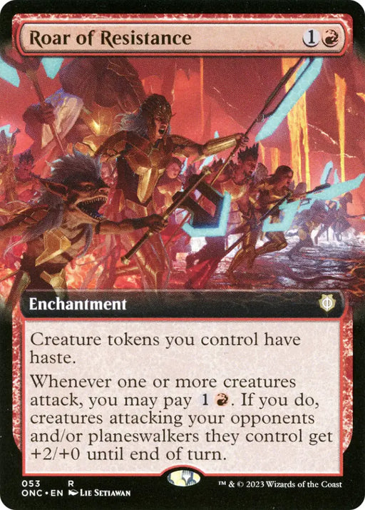 Roar of Resistance (Extended Art) [Phyrexia: All Will Be One Commander] - MTG Single