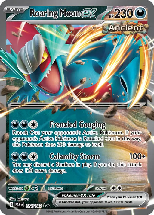 Roaring Moon ex (124/182) [Scarlet & Violet: Paradox Rift] - Pokemon Single