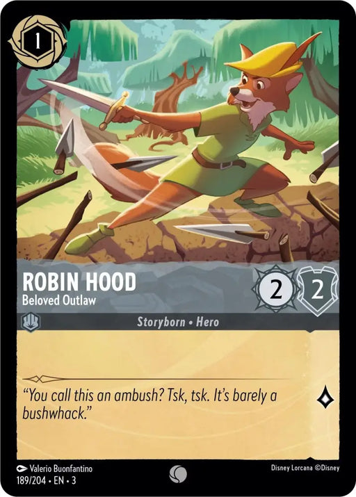 Robin Hood - Beloved Outlaw (189/204) [Into the Inklands] - Lorcana Single