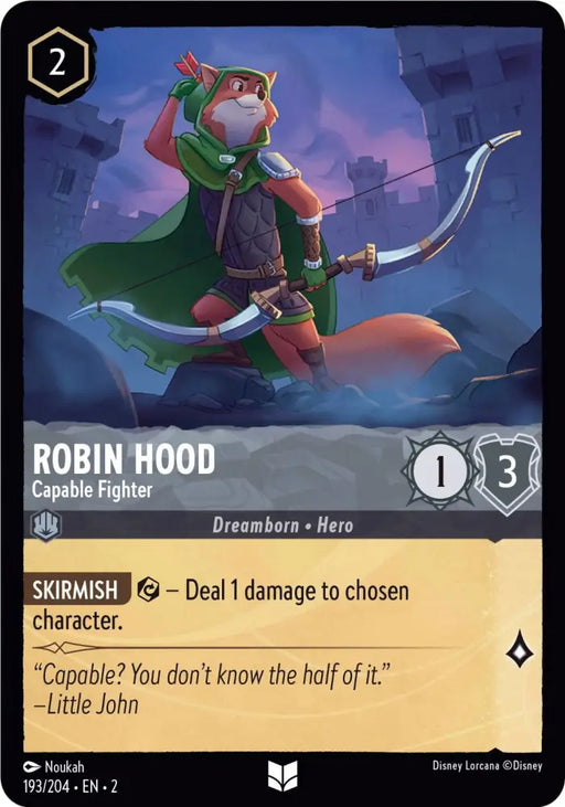 Robin Hood - Capable Fighter (193/204) [Rise of the Floodborn] - Lorcana Single