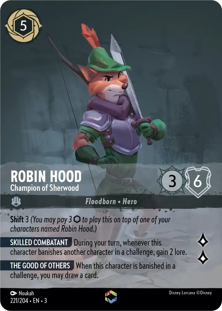 Robin Hood - Champion of Sherwood (Alternate Art) (221/204) [Into the Inklands] - Lorcana Single
