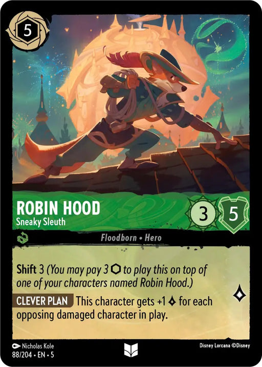 Robin Hood - Sneaky Sleuth (88/204) [Shimmering Skies] - Lorcana Single