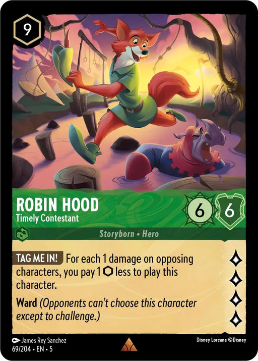 Robin Hood - Timely Contestant (69/204) [Shimmering Skies] - Lorcana Single