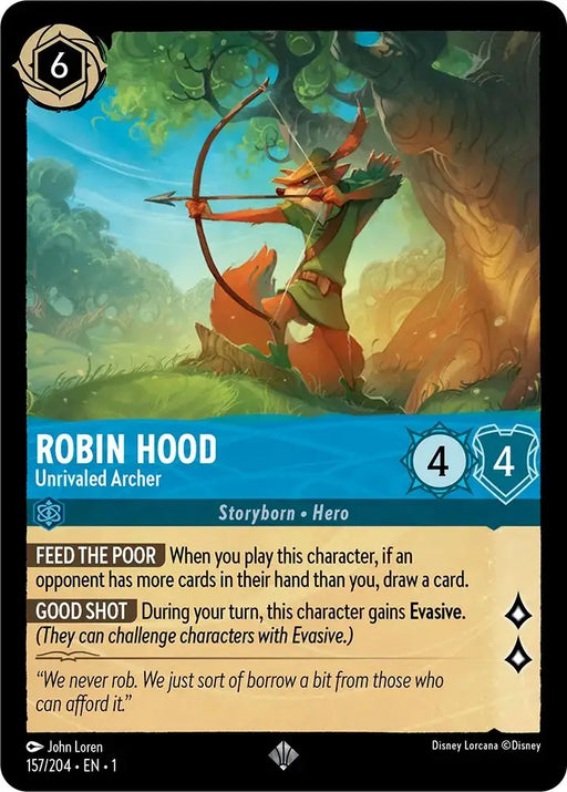 Robin Hood - Unrivaled Archer (157/204) [The First Chapter] - Lorcana Single