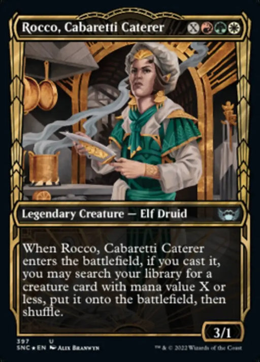 Rocco Cabaretti Caterer (Showcase Golden Age Gilded Foil) [Streets of New Capenna] - MTG Single