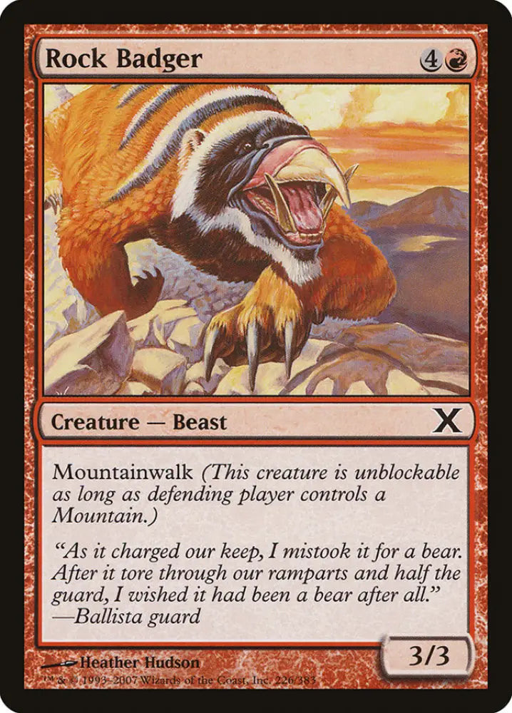 Rock Badger [Tenth Edition] - MTG Single