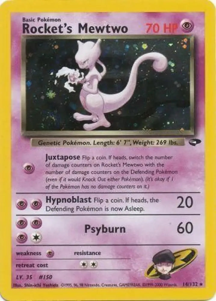 Rocket’s Mewtwo (14/132) [Gym Challenge Unlimited] - Pokemon Single
