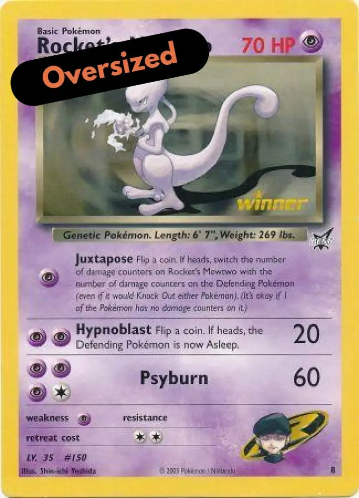 Rocket’s Mewtwo (8) (Jumbo Card) [Best of Promos] - Pokemon Single