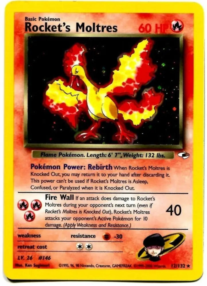 Rocket’s Moltres (12/132) [Gym Heroes Unlimited] - Pokemon Single