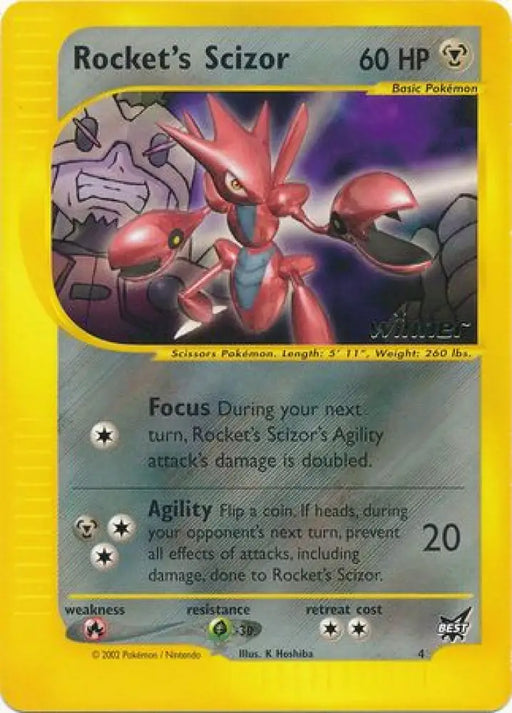 Rocket’s Scizor (4) (Winner) [Best of Promos] - Pokemon Single