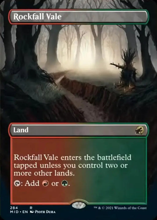 Rockfall Vale (Borderless Alternate Art) [Innistrad: Midnight Hunt] - MTG Single