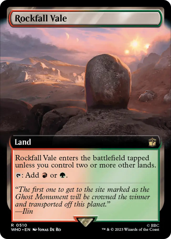 Rockfall Vale (Extended Art) [Doctor Who] - MTG Single