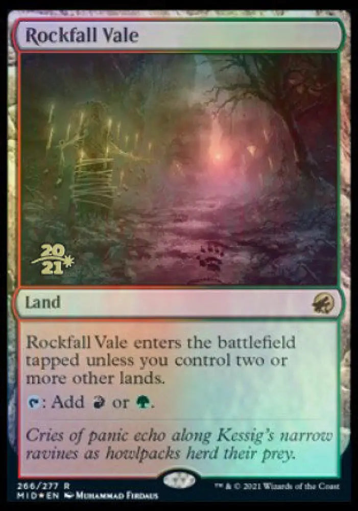 Rockfall Vale [Innistrad: Midnight Hunt Prerelease Promos] - MTG Single