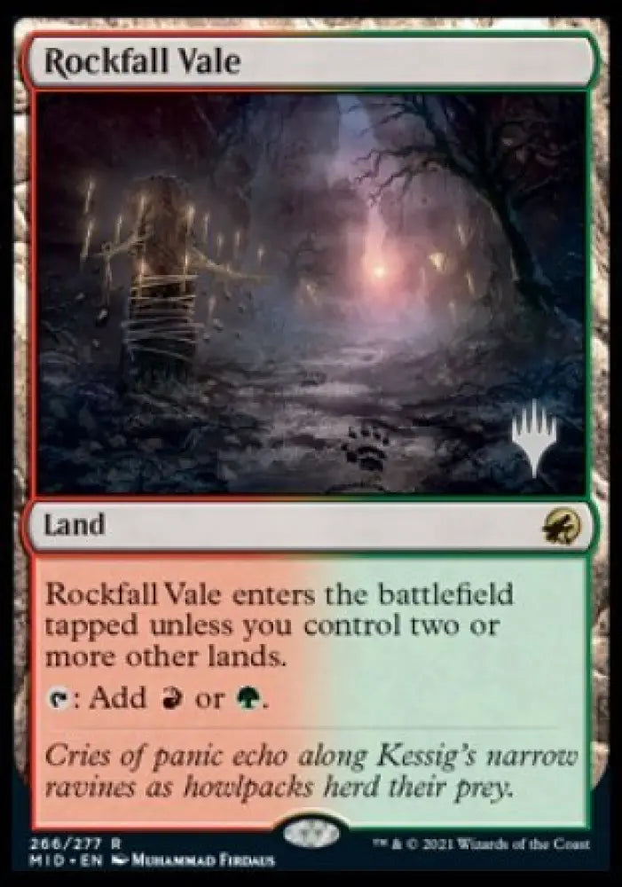 Rockfall Vale (Promo Pack) [Innistrad: Midnight Hunt Promos] - MTG Single