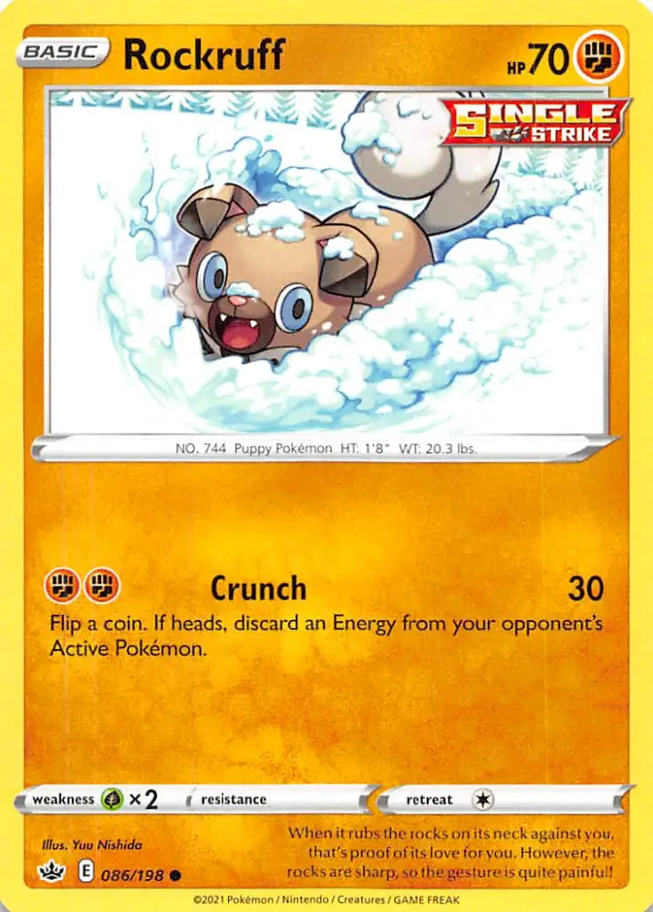 Rockruff (086/198) [Sword & Shield: Chilling Reign] - Pokemon Single