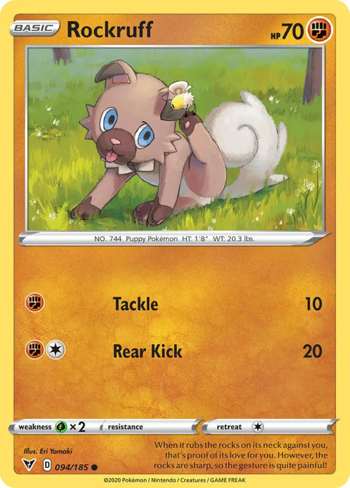 Rockruff (094/185) [Sword & Shield: Vivid Voltage] - Pokemon Single