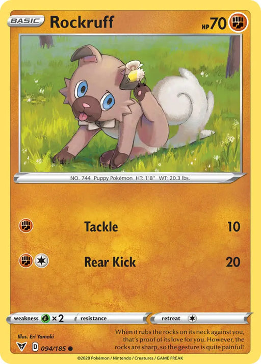 Rockruff (094/185) [Sword & Shield: Vivid Voltage] - Pokemon Single