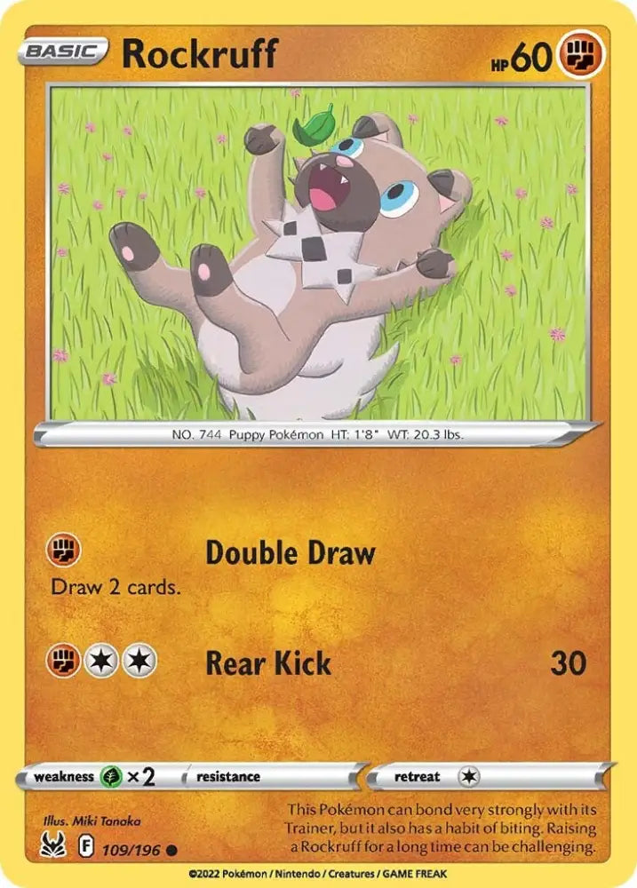 Rockruff (109/196) [Sword & Shield: Lost Origin] - Pokemon Single