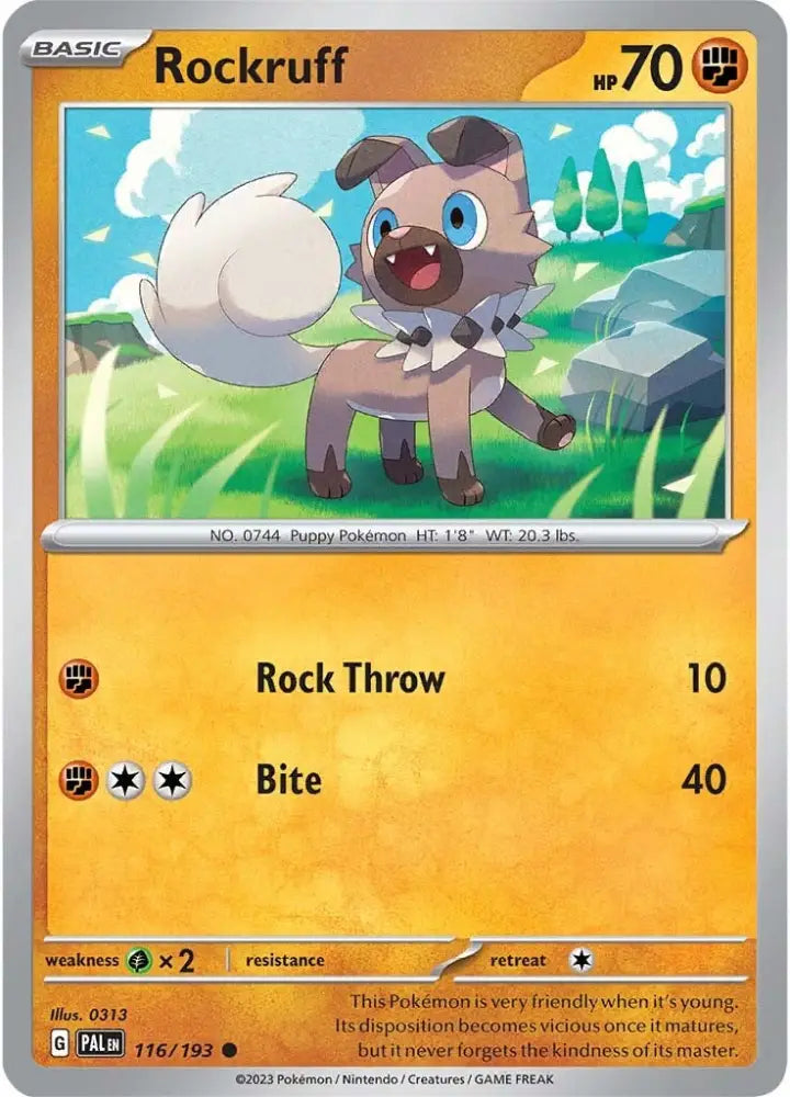 Rockruff (116/193) [Scarlet & Violet: Paldea Evolved] - Pokemon Single