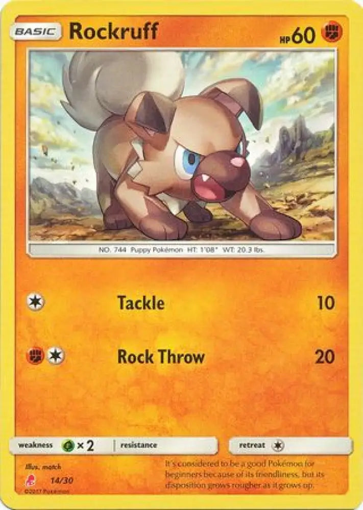 Rockruff (14/30) [Sun & Moon: Trainer Kit - Lycanroc] - Pokemon Single
