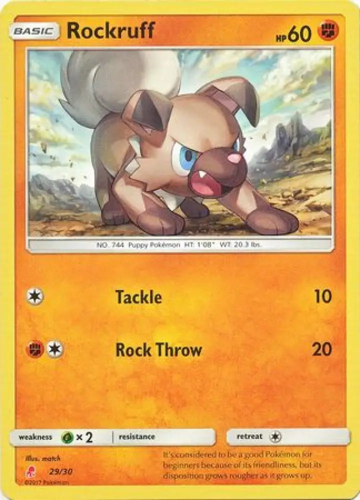 Rockruff (29/30) [Sun & Moon: Trainer Kit - Lycanroc] - Pokemon Single