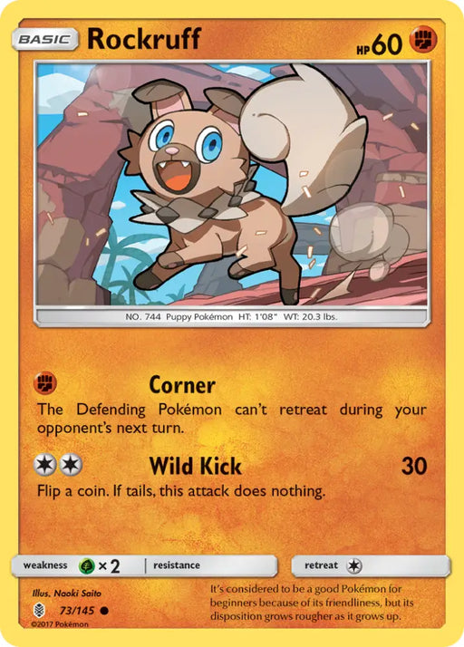 Rockruff (73/145) [Sun & Moon: Guardians Rising] - Pokemon Single