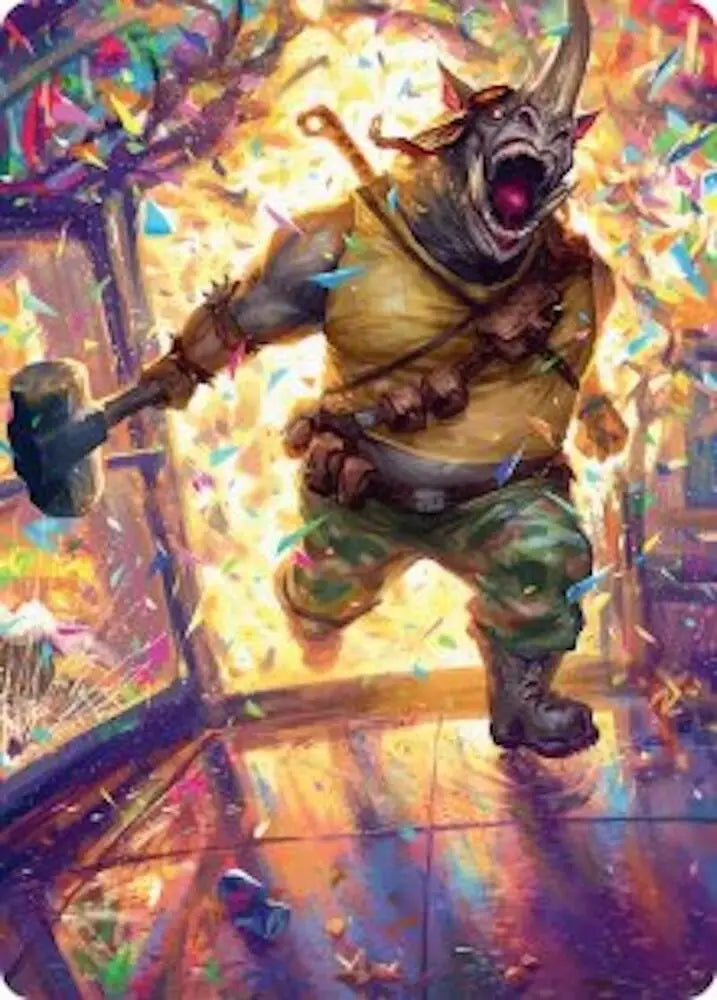 Rocksteady, Rowdy Rhino Art Card (54) [Teenage Mutant Ninja Turtles Art Series]