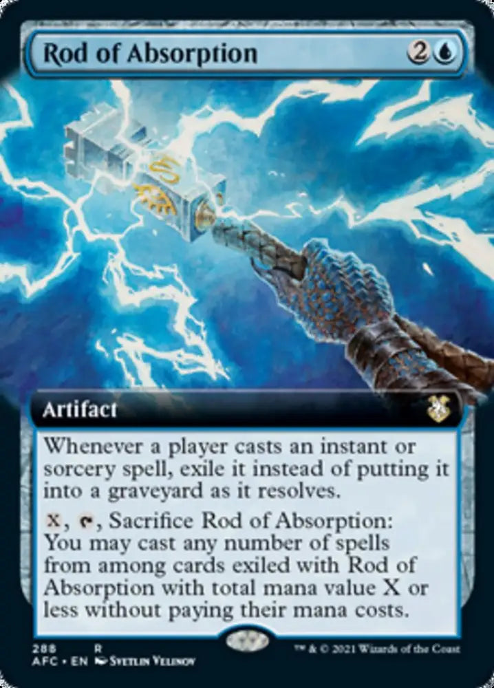 Rod of Absorption (Extended Art) [Dungeons & Dragons: Adventures in the Forgotten Realms Commander] - MTG Single
