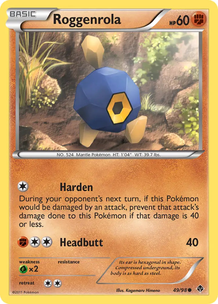 Roggenrola (49/98) [Black & White: Emerging Powers] - Pokemon Single